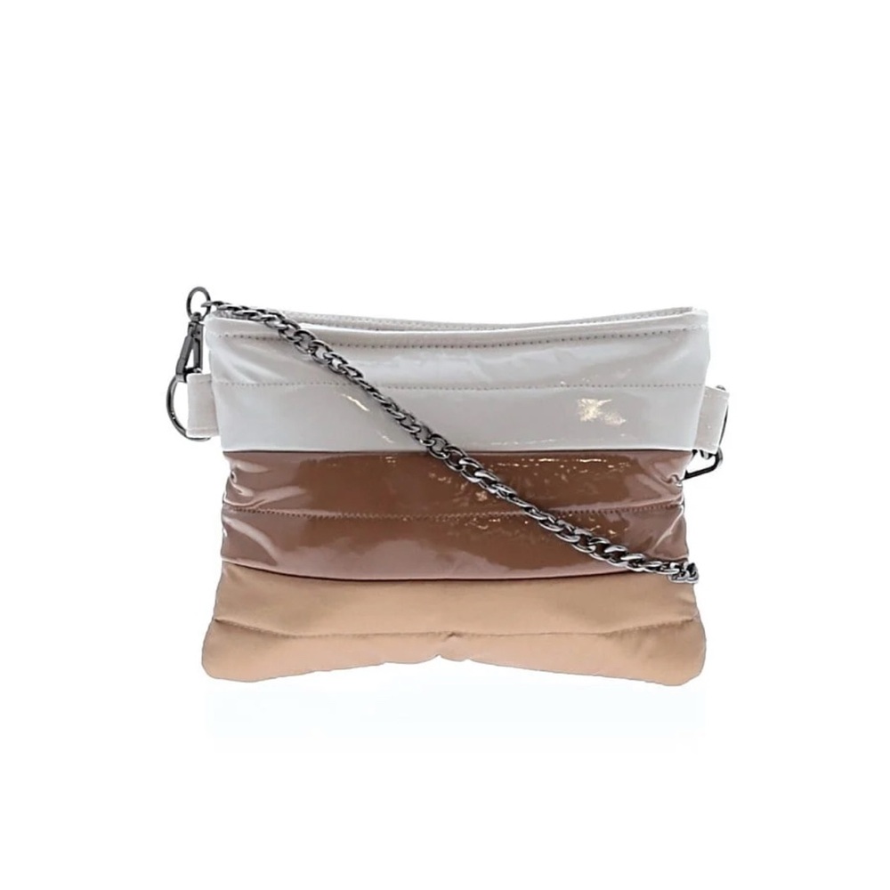 THINK ROYLN Cream and Brown Crossbody Bag